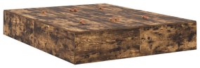 vidaXL Κρεβάτι αποθήκευσης  Καπνιστό δρύινο 150x200 εκ