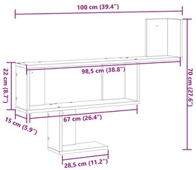 ΡΑΦΙΕΡΑ ΤΟΙΧΟΥ ΓΚΡΙ SONOMA 100X15X70 ΕΚ. ΕΠΕΞΕΡΓΑΣΜΕΝΟ ΞΥΛΟ 853196