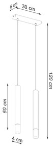 Sollux Κρεμαστό φωτιστικό Wezyr 2,χάλυβας, γυαλί, 2xG9/12w