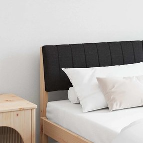 vidaXL Ταπετσαρισμένο κεφαλάρι Μαύρο 160 cm Στερεά ξυλεία πεύκου