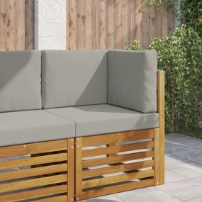 vidaXL Μαξιλάρι Καναπέ Εξωτερικού Χώρου 3 pcs Γκρι Πολυεστέρας