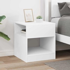 vidaXL End Table Λευκό 40,5 x 40 x 45 εκ Επεξεργασμένο ξύλο