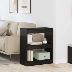 vidaXL Βιβλιοθήκη Μαύρη Οξυά 60 x 30 x 72 εκ. Επεξεργασμένο ξύλο