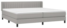 ΚΡΕΒΑΤΙ BOXSPRING ΜΕ ΣΤΡΩΜΑ ΑΝΟΙΧΤΟ ΓΚΡΙ 200X200 ΕΚ. ΥΦΑΣΜΑΤΙΝΟ 3129897