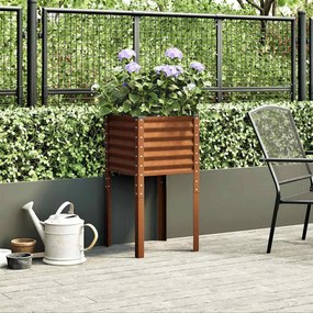 vidaXL Γλάστρα Κήπου Σκ rusty 45 x 45 x 88 cm Επικαλυμμένος Χάλυβας