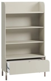 Βιβλιοθήκη Fresno AR101, Με συρτάρια, Ανοιχτό, Πλαστικοποιημένη μοριοσανίδα, Αριθμός συρταριών: 1, 159x89x40cm, 50 kg, Beige | Epipla1.gr