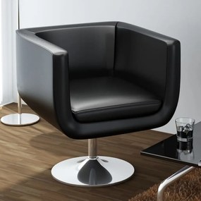 Καρέκλα Μπαρ Μαύρη από Συνθετικό Δέρμα