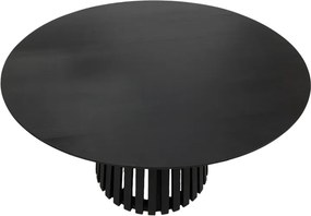 Τραπέζι Kenda I pakoworld mindi ξύλο μαύρο Φ120x75εκ