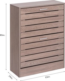 Παπουτσοθήκη Με 2 Ράφια/12 Θέσεων (63x24x80) Spitishop Butler