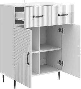 vidaXL Πλαϊνό γραφείο Γυαλιστερό Λευκό 66 x 34,5 x 89,5 εκ