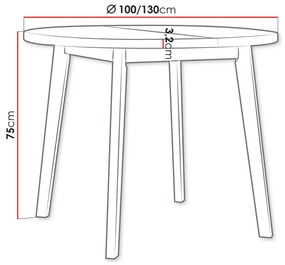 Τραπέζι Victorville 358, Artisan βελανιδιά, Άσπρο, 75cm, 25 kg, Επιμήκυνση, Πλαστικοποιημένη μοριοσανίδα, Ξύλο | Epipla1.gr