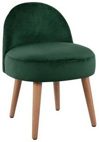 Σκαμπό Με Πλάτη Yasmine HM8395.03 Σκούρο Πράσινο 47x43x63.5cm Fabric