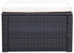 vidaXL Υποπόδιο Καφέ 53 x 53 x 30 εκ. από Συνθετικό Ρατάν