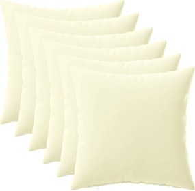 vidaXL Κάλυμμα Μαξιλαριού 6 pcs HEERLEN Κρεμ 45 x 45 cm Πολυεστέρας