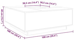 ΤΡΑΠΕΖΑΚΙ ΣΑΛΟΝΙΟΥ ΛΕΥΚΟ 100X100X40 ΕΚ. ΑΠΟ ΕΠΕΞΕΡΓΑΣΜΕΝΟ ΞΥΛΟ 3284049