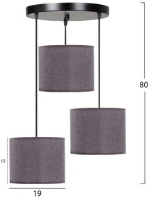 ΦΩΤΙΣΤΙΚΟ ΟΡΟΦΗΣ HM7622.13 ΓΚΡΙ 15x15x80cm