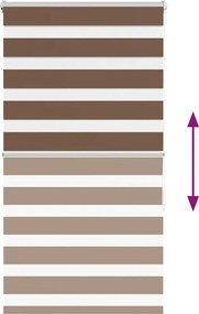 vidaXL Ζέβρα τυφλή Καφέ Πλάτος υφάσματος 85,9 εκ. Πολυεστέρας