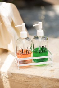 Soap Dispenser Set (3 Pieces) Basic Transparent