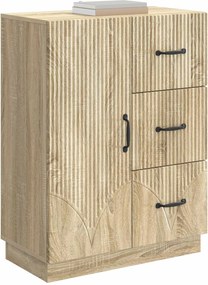 vidaXL Πλαϊνό γραφείο με συρτάρι Sonoma Δρυς 66 x 34,5 x 87 εκ.