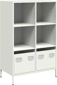 vidaXL Ντουλάπα Λευκό 68x39x103,5 εκ. από Χάλυβα