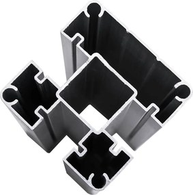 vidaXL Πάνελ Περίφραξης Μαύρο 95 x (105-180) εκ. από WPC