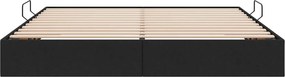 vidaXL Κρεβάτι Οθωμανικού Τύπου Μαύρο 160 x 200 cm ύφασμα
