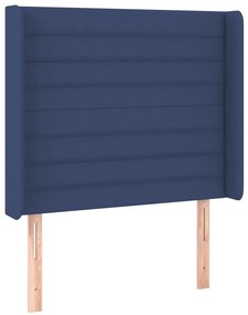 vidaXL Κρεβάτι Boxspring με Στρώμα &amp; LED Μπλε 80x200 εκ. Υφασμάτινο