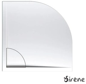 SIRENE FLOW FQ9090-300 Ημικυκλική Ακρυλική Ντουζιέρα White 90x90x5εκ