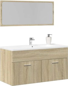 vidaXL Σετ Επίπλων Μπάνιου 2 Τεμαχίων Sonoma Δρυς Επεξεργασμένο Ξύλο