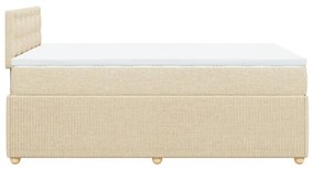 Κρεβάτι Boxspring με Στρώμα Κρεμ 120x200 εκ. Υφασμάτινο - Κρεμ