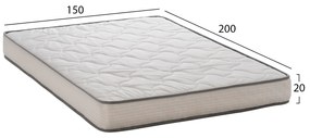ΣΤΡΩΜΑ DREAMTOPIA ΣΕΙΡΑ RELIEF HM653.150 BONNELL SPRING 150x200x20Y εκ.