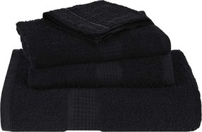 vidaXL Πετσέτες FROGN 2 τεμ. Μαύρες 100x200 εκ. 360 γρ./μ²