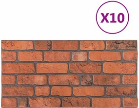 vidaXL Πάνελ τοίχου 10 pcs Τερακότα 100 x 50 cm Αφρός EPS