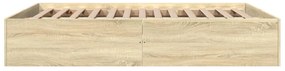 vidaXL Πλαίσιο Κρεβατιού Sonoma Δρυς 150x200 εκ. Επεξεργασμένο Ξύλο