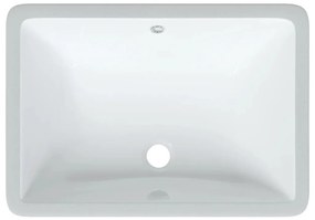 Νιπτήρας Μπάνιου Ορθογώνιος Λευκός 55,5x37,5x19 εκ. Κεραμικός - Λευκό