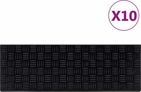 vidaXL Πατάκια Σκάλας 10 τεμ. 25 x 75 εκ. από Καουτσούκ