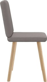 vidaXL Πολυθρόνες Τραπεζαρίας 2 τεμ. Taupe Υφασμάτινες