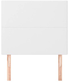 vidaXL Κεφαλάρια Κρεβατιού 2 τεμ. Λευκό 90x5x78/88 εκ.Συνθετικό Δέρμα