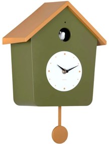 Ρολόι Τοίχου Cuckoo KA6044DG 10,5x26,4cm Light Army Green-Ochre Yellow Karlsson Πολυστερίνη