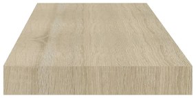 vidaXL Ράφια Τοίχου 2 τεμ. Χρώμα Δρυός 60x23,5x3,8 εκ. MDF