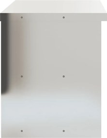 vidaXL Ντουλάπι Κουζίνας Επιτοίχιο με Ράφι Ανοξείδωτο Ατσάλι