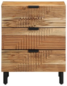vidaXL Κομοδίνο 50x33x62 εκ Μασίφ ξύλο ακακίας