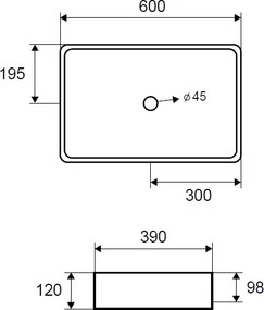 Karag Dion CS-0069-E16 Volcano 60x39 - Επιτραπεζιος Πετρινος Νιπτηρας