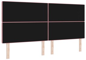 vidaXL Κεφαλάρι  με Κρυστάλλινα Κουμπιά Τυφλωμένο Ροζ 200 εκ Βελούδο