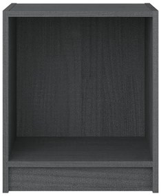 vidaXL Κομοδίνα 2 τεμ. Γκρι 35,5 x 33,5 x 41,5εκ από Μασίφ Ξύλο Πεύκου