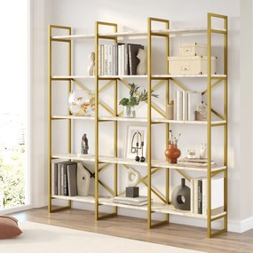 Βιβλιοθήκη Λευκό Μάρμαρο / Χρυσό REVE 170x30x175
