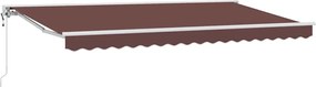 vidaXL Σκελετός Τέντας Καφέ 400 x 200 cm Πολυεστέρας με Επικάλυψη PU