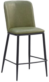 Σκαμπό Bar Couture 26-0052 45.5x53.58x99 Olive-Black