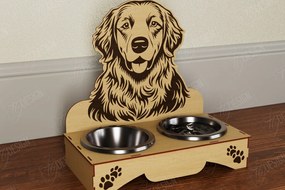 Intra απο ξύλο plywood 3mm-4mm πάχος - Βάση μπολ τροφής για σκύλους | Θήκη για μπολ φαγητού Δίασταση 30x20 cm INTRAFABR-108928266