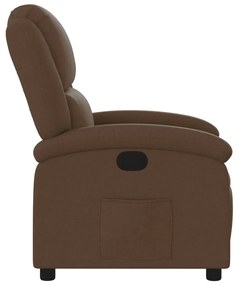 vidaXL Πολυθρόνα Ανακλινόμενη Καφέ Υφασμάτινη